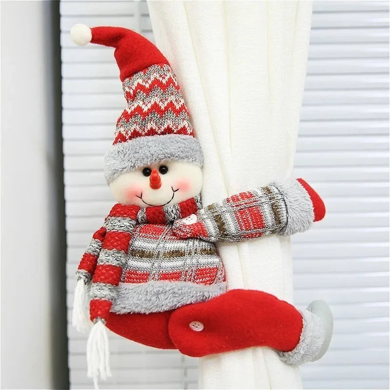 Prendedor de Cortina Natalino Vermelho para Decoração Festiva Lenogue