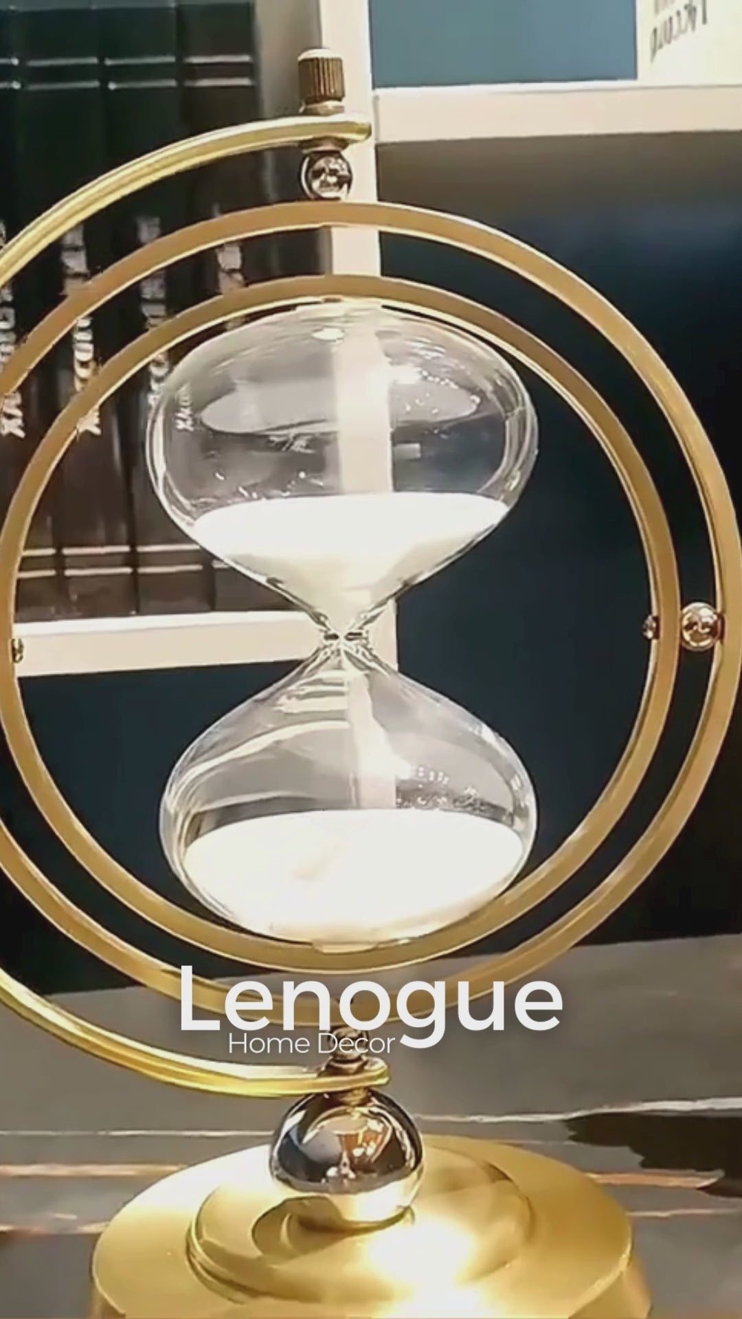 Relógio Ampulheta de Areia Estilo Nórdico para Decoração Lenogue