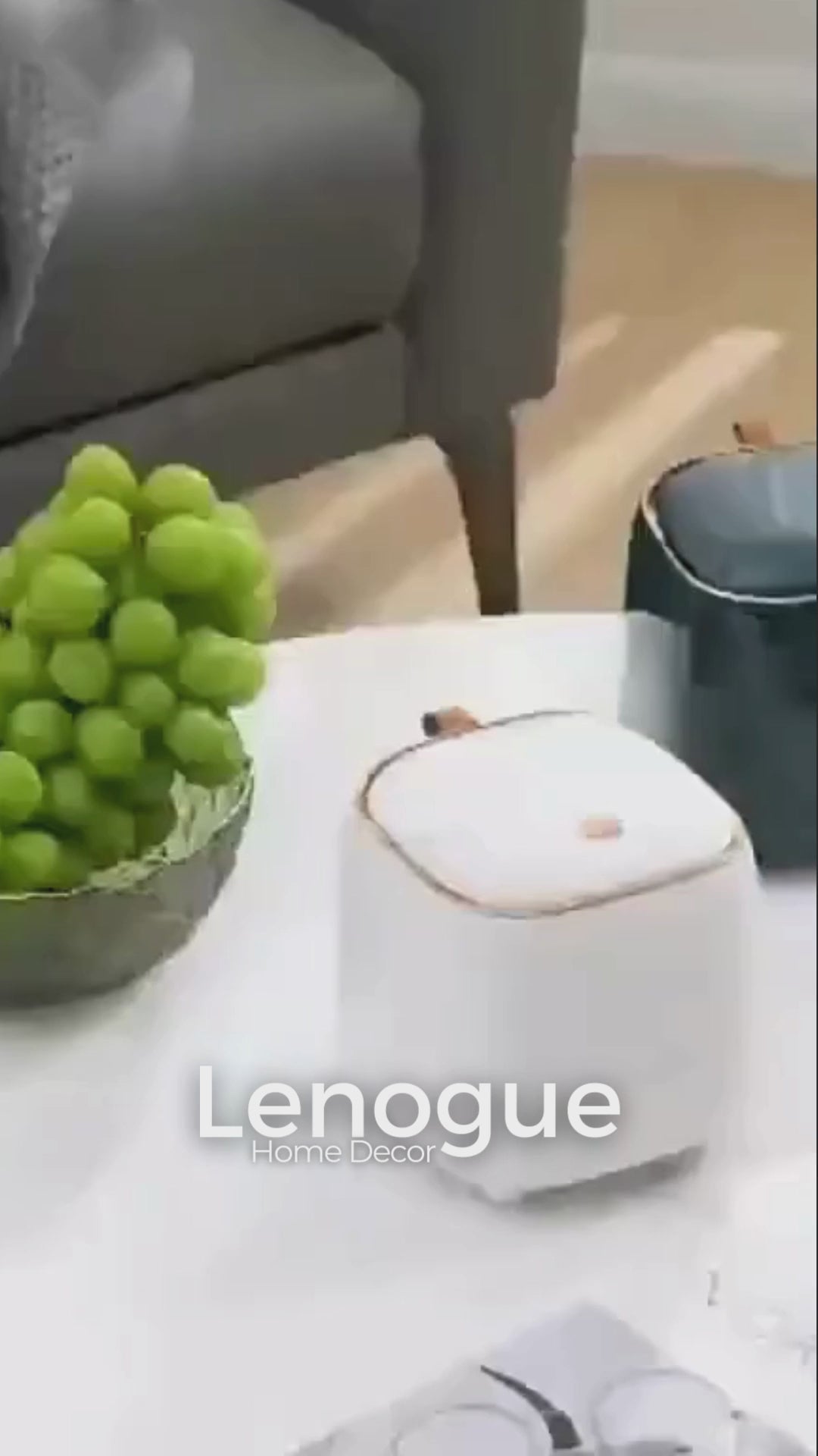 Lixeira de Mesa Automática com Sensor para Banheiro e Cozinha Lenogue