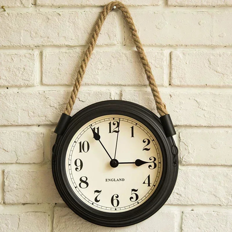 Relógio de Parede Vintage em Metal Bronze para Decoração Lenogue Mod. 03