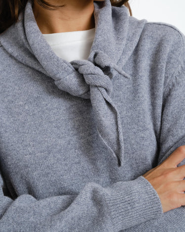 Rouge Kate V-Neck Knit Dark Grey Melange - Things I Like Things I Love
