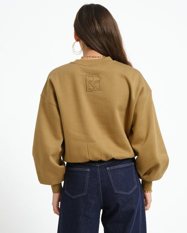 Rouge Ona O-Neck Sweat Gothic Olive - Things I Like Things I Love