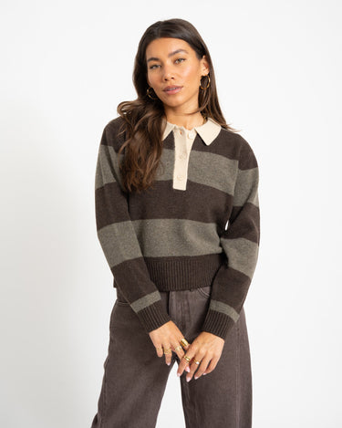 RUBY POLO NECK KNIT Seal Bruin - Things I Like Things I Love