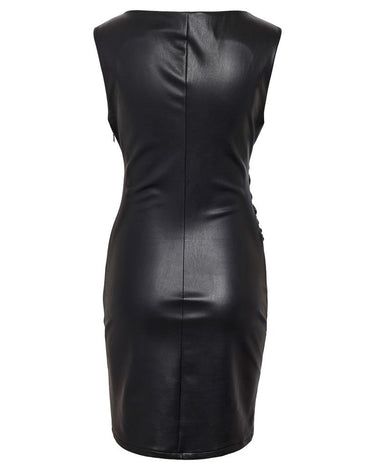 Sandy PU Dress Black - Things I Like Things I Love