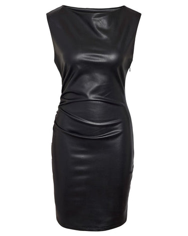 Sandy PU Dress Black - Things I Like Things I Love