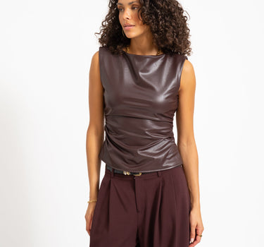 Sandy Pu Top Chocolate Plum - Things I Like Things I Love