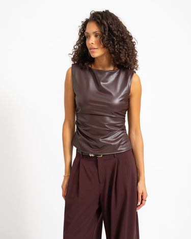 Sandy Pu Top Chocolate Plum - Things I Like Things I Love