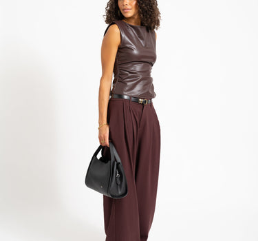 Sandy Pu Top Chocolate Plum - Things I Like Things I Love