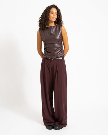 Sandy Pu Top Chocolate Plum - Things I Like Things I Love