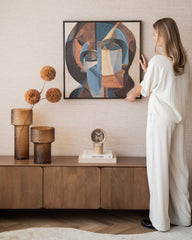 Schilderij Cubistisch Portret - Things I Like Things I Love