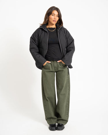 Serena Mid Quilted Jacket Black - Things I Like Things I Love