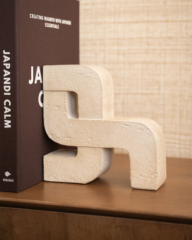 SET OF 2 - Bookend Abstract Beige - Things I Like Things I Love