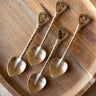 SET OF 4 - Heart Spoon Brass - Things I Like Things I Love