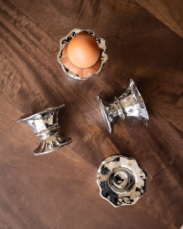 SET OF 4 - HKLIVING Egg Cups Chrome - Things I Like Things I Love