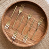 SET OF 6 - Cake Fork Terno Gold - Things I Like Things I Love