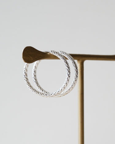 Set van 2 Hilly Hoop Earrings Silver - Things I Like Things I Love