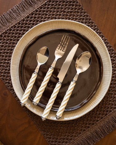 SET VAN 24 - Bestekset Sala Swirl Crème - Things I Like Things I Love