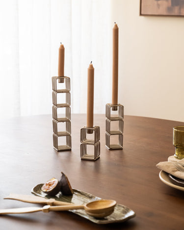 Set van 3 - Kandelaar Wireworks Chroom - Things I Like Things I Love