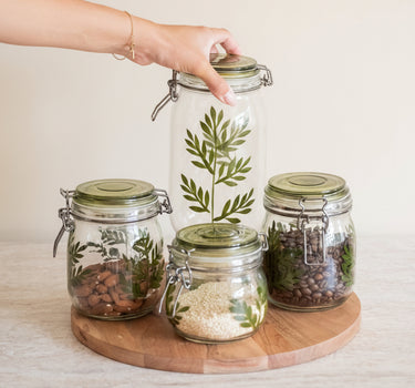 SET VAN 4 - Voorraadpotten Botanisch - Things I Like Things I Love