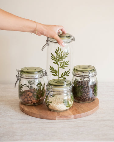 SET VAN 4 - Voorraadpotten Botanisch - Things I Like Things I Love
