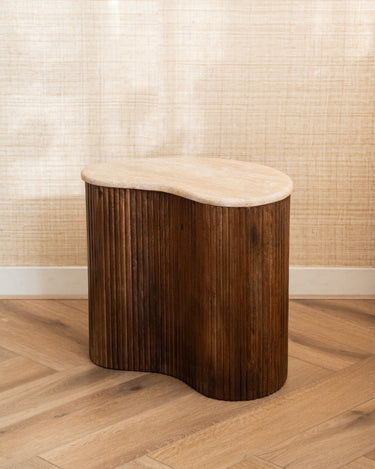 Side Table Faya Travertine Junior - Things I Like Things I Love
