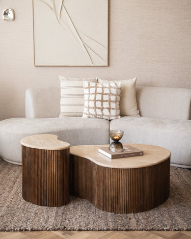 Side Table Faya Travertine Junior - Things I Like Things I Love