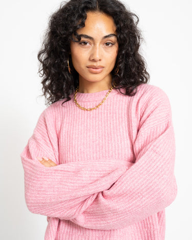 Sigga Diverse Crew Neck Knit Orchid Smoke - Things I Like Things I Love
