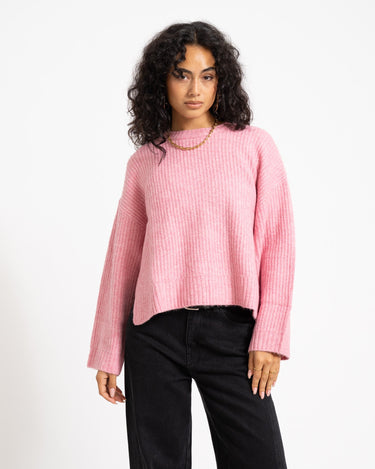 Sigga Diverse Crew Neck Knit Orchid Smoke - Things I Like Things I Love