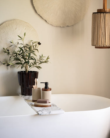 Soap Dispenser Beige/Acacia Wood - Things I Like Things I Love