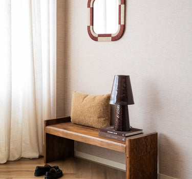 Spiegel Tess Gevlochten Bordeaux - Things I Like Things I Love