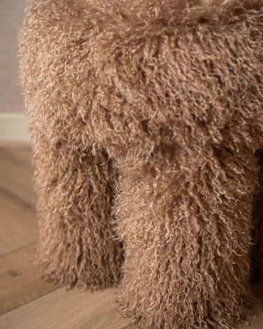 Stool Doodly Furry Taupe - Things I Like Things I Love
