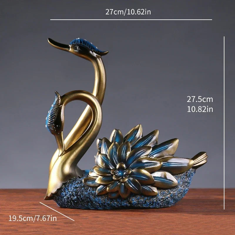 Suporte para Garrafa de Vinho em Resina Design Cisne Lenogue