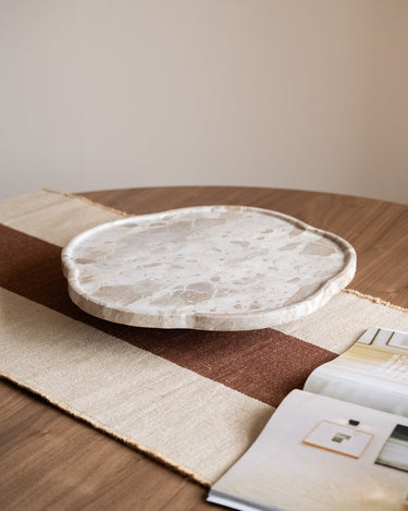 Swivel Tray Marble Beige - Things I Like Things I Love