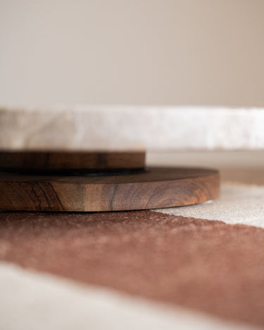 Swivel Tray Marble Beige - Things I Like Things I Love