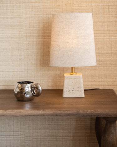 Table Lamp Kardan Travertine Elipse - Things I Like Things I Love