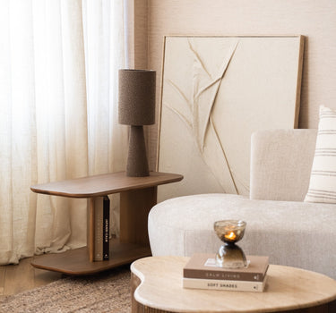 Table Lamp Micky Bouclé Brown - Things I Like Things I Love