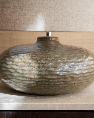 Table Lamp Oldham Green/Beige - Things I Like Things I Love