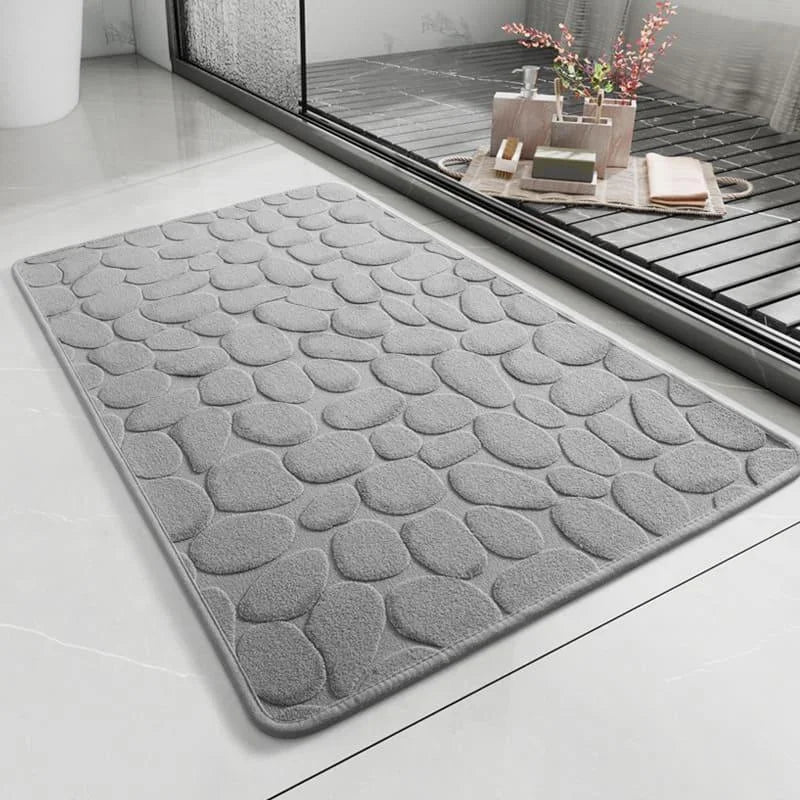 Tapete Antiderrapante Absorvente para Banheiro de Algodão Lenogue Cinza / 40 x 60 Cm / 1 Unidade