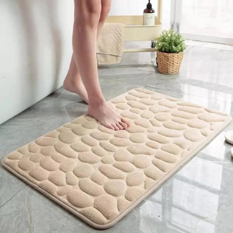 Tapete Antiderrapante Absorvente para Banheiro de Algodão Lenogue Bege / 40 x 60 Cm / 1 Unidade