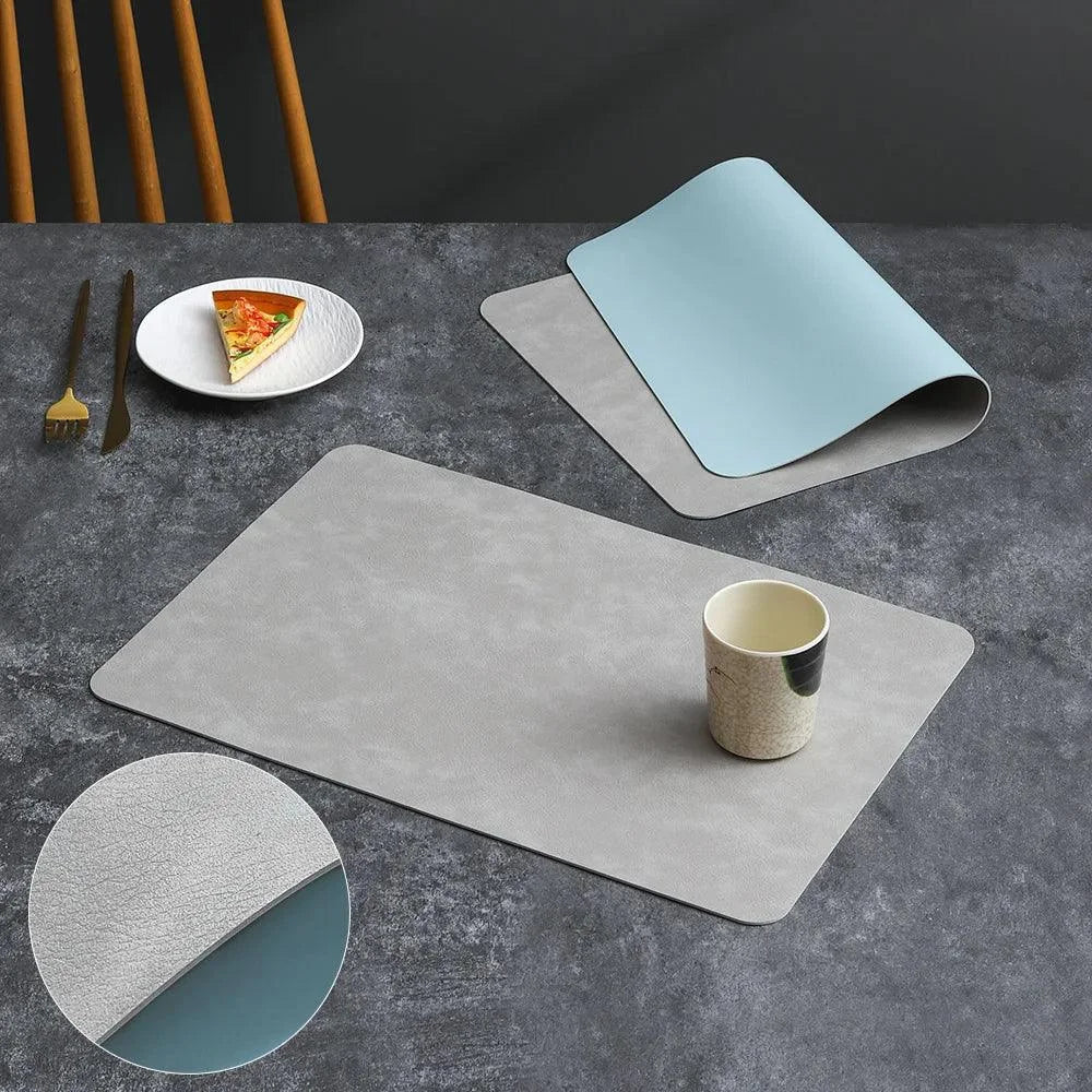 Tapete de Mesa em Couro Impermeável Lenogue
