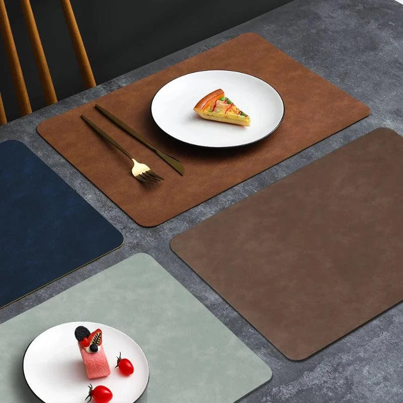 Tapete de Mesa em Couro Impermeável Lenogue
