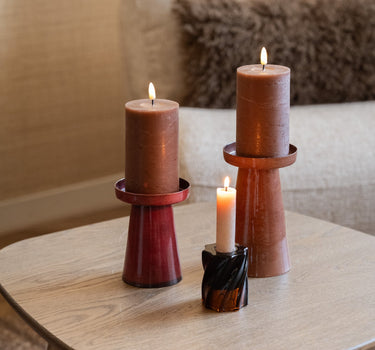 Tealight Holder Metal Burgundy - Things I Like Things I Love