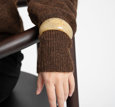 TILTIL Acrylic Roundy Bangle Honey Yellow - Things I Like Things I Love