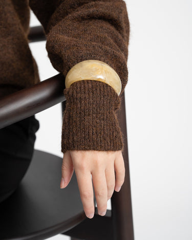 TILTIL Acrylic Roundy Bangle Honey Yellow - Things I Like Things I Love