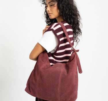 TILTIL Ariana Bag Suede Donkerpaars - Things I Like Things I Love