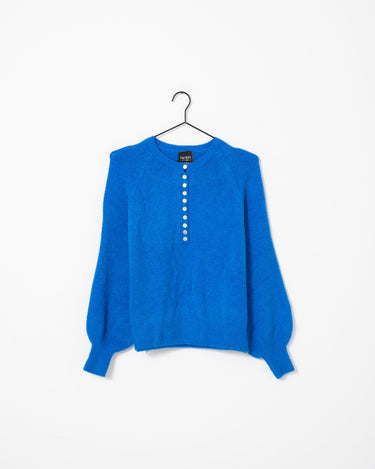 TILTIL Arya Button Up Knit Blue One Size - Things I Like Things I Love