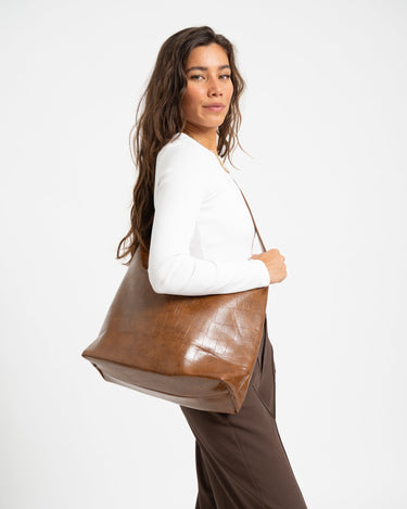 TILTIL Bag Croco Lola Bruin - Things I Like Things I Love