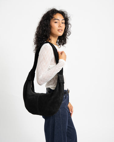TILTIL Bag Leila REAL SUEDE Zwart - Things I Like Things I Love
