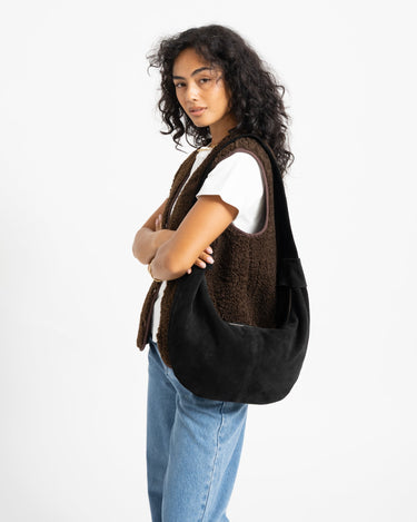 TILTIL Bag Leila REAL SUEDE Zwart - Things I Like Things I Love
