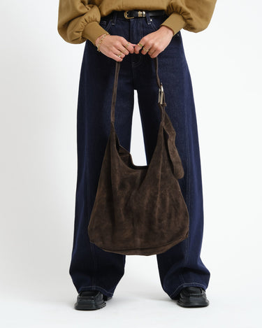 TILTIL Bag Yuki Buckle Suede Bruin - Things I Like Things I Love